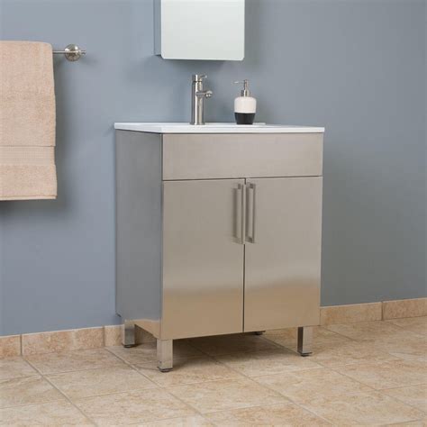 stainless steel vanity cabinet